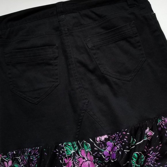 Refashioned Vtg Floral & Denim Maxiskirt (M/L) - Picture 5 of 8